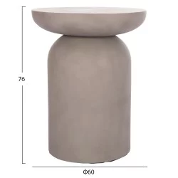 ΒΟΗΘΗΤΙΚΟ ΤΡΑΠΕΖΙ ANNA HM18160.03 FIBER CEMENT ΣΕ ΓΚΡΙ--Φ60x76Υεκ.