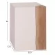 ΒΟΗΘΗΤΙΚΟ ΤΡΑΠΕΖΙ LEIA HM18163.02 FIBER CEMENT ΛΕΥΚΟ-ΞΥΛΟ TEAK 32.5x32.5x46Υεκ.