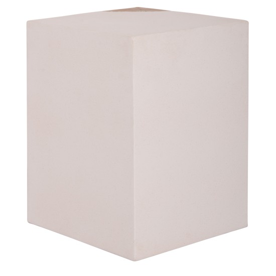 ΒΟΗΘΗΤΙΚΟ ΤΡΑΠΕΖΙ LEIA HM18163.02 FIBER CEMENT ΛΕΥΚΟ-ΞΥΛΟ TEAK 32.5x32.5x46Υεκ.