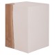 ΒΟΗΘΗΤΙΚΟ ΤΡΑΠΕΖΙ LEIA HM18163.02 FIBER CEMENT ΛΕΥΚΟ-ΞΥΛΟ TEAK 32.5x32.5x46Υεκ.