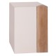 ΒΟΗΘΗΤΙΚΟ ΤΡΑΠΕΖΙ LEIA HM18163.02 FIBER CEMENT ΛΕΥΚΟ-ΞΥΛΟ TEAK 32.5x32.5x46Υεκ.