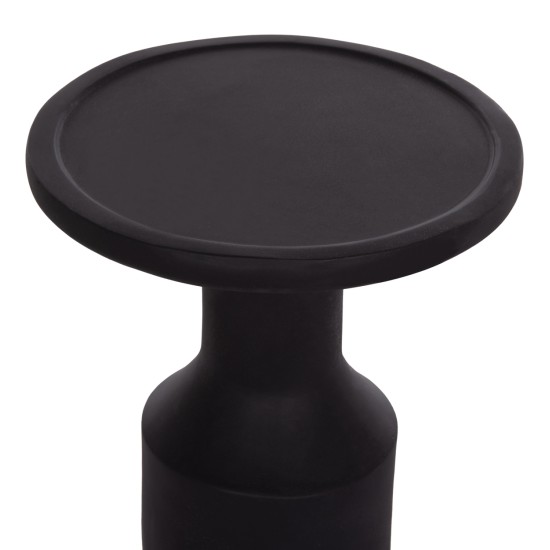 ΒΟΗΘΗΤΙΚΟ ΤΡΑΠΕΖΙ TRED(T) HM18169.01 FIBER CEMENT ΜΑΥΡΟ-ΦΥΣΙΚΟ RATTAN--Φ40x61Υεκ.