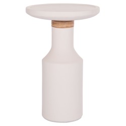 ΒΟΗΘΗΤΙΚΟ ΤΡΑΠΕΖΙ TRED(T) HM18169.02 FIBER CEMENT ΛΕΥΚΟ-ΦΥΣΙΚΟ RATTAN--Φ40x61Υεκ.