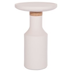 ΒΟΗΘΗΤΙΚΟ ΤΡΑΠΕΖΙ TRED(T) HM18169.02 FIBER CEMENT ΛΕΥΚΟ-ΦΥΣΙΚΟ RATTAN--Φ40x61Υεκ.