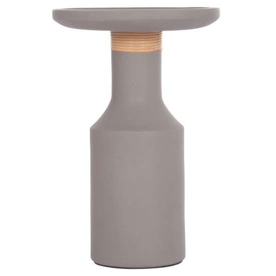 ΒΟΗΘΗΤΙΚΟ ΤΡΑΠΕΖΙ TRED(T) HM18169.03 FIBER CEMENT ΓΚΡΙ-ΦΥΣΙΚΟ RATTAN--Φ40x61Υεκ.