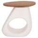 ΒΟΗΘΗΤΙΚΟ ΤΡΑΠΕΖΙ AIDA HM4692.02 FIBER CEMENT ΛΕΥΚΟ--ΞΥΛΟ TEAK TOP 47x60x59Υεκ