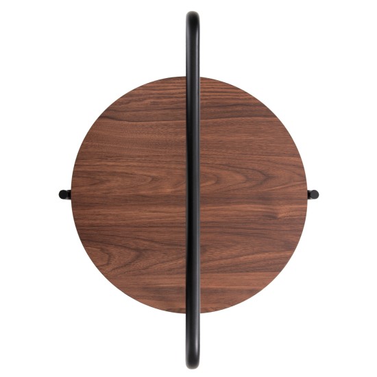 ΒΟΗΘΗΤΙΚΟ ΤΡΑΠΕΖΙ SYLO HM9618.02 MDF ΣΕ ΚΑΡΥΔΙ-ΜΑΥΡΟ ΜΕΤΑΛΛΟ Φ44x66Υεκ.