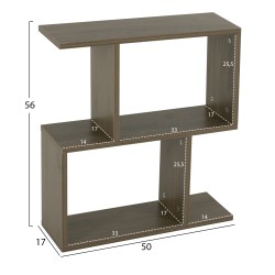 ΒΟΗΘΗΤΙΚΟ ΤΡΑΠΕΖΙ ΜΕ ΡΑΦΙΑ AMEER ΜΕΛΑΜΙΝΗ ΣΕ ΧΡΩΜΑ ΓΚΡΙ HM8881.20 50x17x56Υεκ.