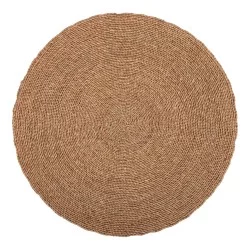 ΧΑΛΙ ΣΤΡΟΓΓΥΛΟ CRATER HM7847 MENDONG GRASS ΣΕ ΦΥΣΙΚΟ ΧΡΩΜΑ Φ100 εκ.