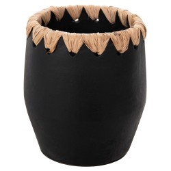 ΔΙΑΚΟΣΜΗΤΙΚΟ ΒΑΖΟ HM4368 ΤΕΡΑΚΟΤΑ ΣΕ ΜΑΥΡΟ ΜΕ ΠΛΕΞΗ ΨΑΘΑΣ ΣΤΟ ΣΤΟΜΙΟ Φ13x16Υεκ.