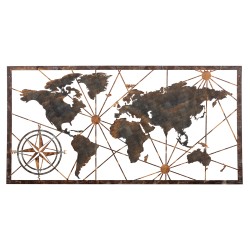 ΔΙΑΚΟΣΜΗΤΙΚΟ ΤΟΙΧΟΥ ΠΑΓΚΟΣΜΙΟΣ ΧΑΡΤΗΣ HM4656 ΜΕΤΑΛΛΟ ΧΑΛΚΙΝΟ 120x0,1x60Υεκ.