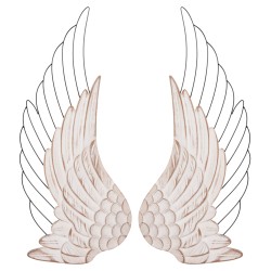 ΔΙΑΚΟΣΜΗΤΙΚΟ ΤΟΙΧΟΥ ΣΕΤ 2ΤΜΧ ΦΤΕΡΑ HM4223 MDF ΣΕ ΛΕΥΚΟ-ΜΑΥΡΟ ΜΕΤΑΛΛΟ 39x1,5x92Υ εκ.