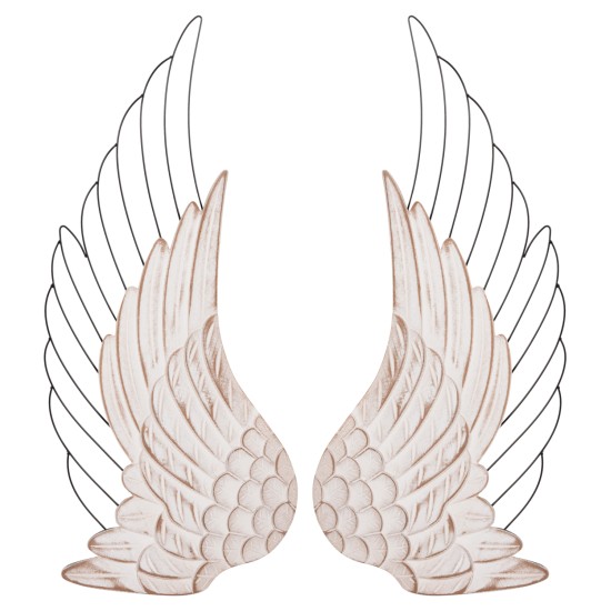 ΔΙΑΚΟΣΜΗΤΙΚΟ ΤΟΙΧΟΥ ΣΕΤ 2ΤΜΧ ΦΤΕΡΑ HM4223 MDF ΣΕ ΛΕΥΚΟ-ΜΑΥΡΟ ΜΕΤΑΛΛΟ 39x1,5x92Υ εκ.