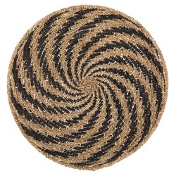 ΔΙΑΚΟΣΜΗΤΙΚΟ ΤΟΙΧΟΥ ΣΤΡΟΓΓΥΛΟ HM7830.02 ΣΠΙΡΑΛ ΟΨΗ-SEAGRASS ΣΕ ΜΑΥΡΟ-ΦΥΣΙΚΟ Φ61x3εκ.