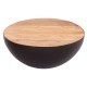 ΔΙΑΚΟΣΜΗΤΙΚΟ ΤΡΑΠΕΖΙ ΣΑΛΟΝΙΟΥ BOWL Φ89,5X39Yεκ. RUSTY ΜΕ ΞΥΛΟ ΑΚΑΚΙΑΣ HM8717.22