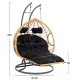 ΔΙΠΛΗ ΚΡΕΜΑΣΤΗ ΦΩΛΙΑ ME ΥΠΟΠΟΔΙΟ GRACIE HM5754.02 ΜΠΕΖ ΣΥΝΘ.RATTAN-ΓΚΡΙ ΜΕΤΑΛ.ΣΚΕΛΕΤΟΣ Φ120x200Υεκ