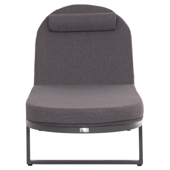 ΕΠΑΓΓΕΛΜATIKH ΞΑΠΛΩΣΤΡΑ MALLOW HM10715.03 ΣΚΟΥΡΟ ΓΚΡΙ ΑΛΟΥΜΙΝΙΟ & ΜΑΞΙΛΑΡΙ 198x71x103Υεκ