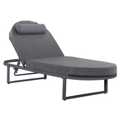 ΕΠΑΓΓΕΛΜATIKH ΞΑΠΛΩΣΤΡΑ MALLOW HM10715.03 ΣΚΟΥΡΟ ΓΚΡΙ ΑΛΟΥΜΙΝΙΟ & ΜΑΞΙΛΑΡΙ 198x71x103Υεκ