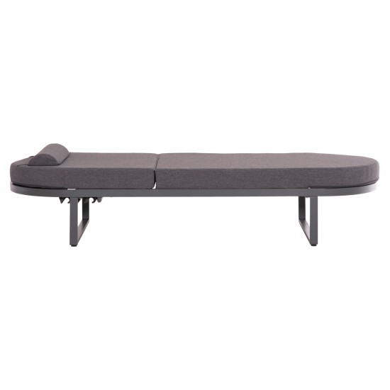 ΕΠΑΓΓΕΛΜATIKH ΞΑΠΛΩΣΤΡΑ MALLOW HM10715.03 ΣΚΟΥΡΟ ΓΚΡΙ ΑΛΟΥΜΙΝΙΟ & ΜΑΞΙΛΑΡΙ 198x71x103Υεκ