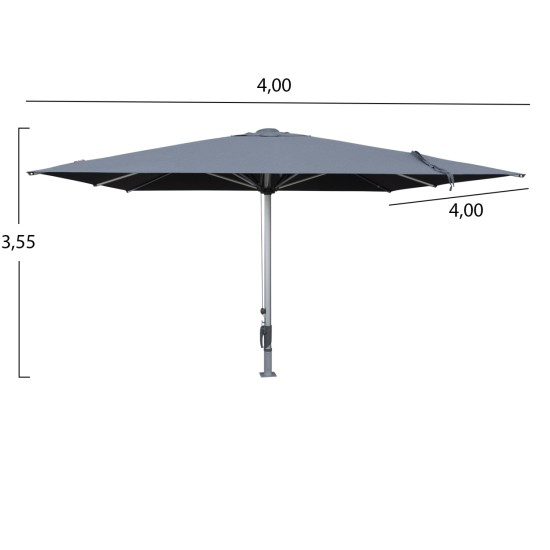 ΕΠΑΓΓΕΛΜΑΤΙΚΗ ΟΜΠΡΕΛΑ 4x4x3,55Yμ GLADELL HM6605.01 ΑΝΟΔ.ΑΛΟΥΜΙΝΙΟ-ΑΚΡΥΛΙΚΟ ΠΑΝΙ