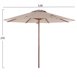 ΕΠΑΓΓΕΛΜΑΤΙΚΗ ΟΜΠΡΕΛΑ GLADELL Φ3,00μ HM6603.02 ΜΠΕΖ ΠΑΝΙ-HEAT TRANSFER ΑΛΟΥMΙΝΙΟ (ΧΩΡΙΣ ΒΑΣΗ)