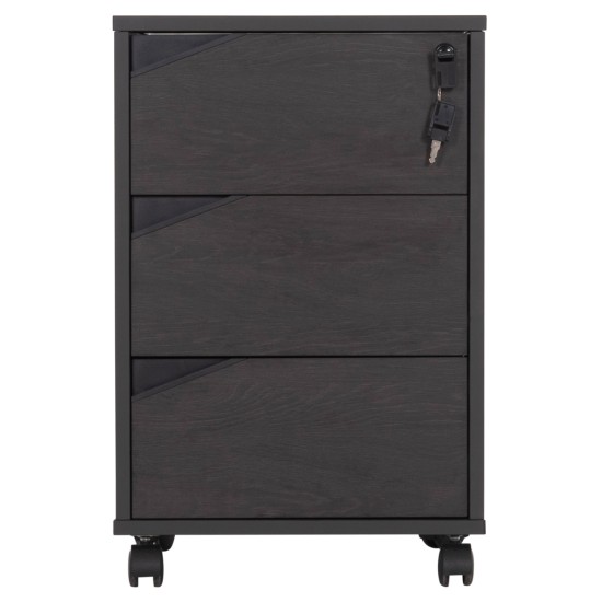 ΕΠΑΓΓΕΛΜΑΤΙΚΗ ΣΥΡΤΑΡΙΕΡΑ ΓΡΑΦΕΙΟΥ ΜΕ ΡΟΔΑΚΙΑ ROSEWOOD HM2108 42X42X60Y εκ.