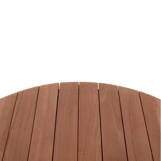 ΕΠΙΦΑΝΕΙΑ ΤΡΑΠΕΖΙΟΥ ΣΤΡΟΓΓΥΛΗ HM18132 ΞΥΛΟ TEAK--ΦΥΣΙΚΟ Φ60x4(πάχος)εκ.