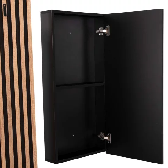 ΕΠΙΠΛΟ ΕΙΣΟΔΟΥ ΜΕ ΚΑΘΡΕΠΤΗ MYLES HM18080.02 ΜΕΛΑΜΙΝΗ ΣΟΝΑΜΑ-ΓΚΡΙ 100x37x200Υεκ