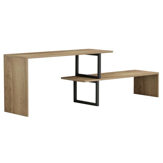 ΕΠΙΠΛΟ ΤΗΛΕΟΡΑΣΗΣ ΕΠΕΚΤΕΙΝΟΜΕΝΟ BRIGGITE HM8893.11 ΜΕΛΑΜΙΝΗ ΣΚΟΥΡΟ SONAMA 110-160x30x45Υεκ.