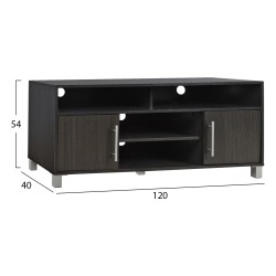 ΕΠΙΠΛΟ ΤΗΛΕΟΡΑΣΗΣ ΜΕΛΑΜΙΝΗΣ DANNA HM2202.01 ZEBRANO 120x40x54 εκ.