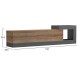 ΕΠΙΠΛΟ ΤΗΛΕΟΡΑΣΗΣ ΤΟΙΧΟΥ ESSENZA HM18372.13 ΜΕΛΑΜΙΝΗ OAK/ΓΚΡΙ 150x29.6x38.6Υεκ.