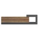 ΕΠΙΠΛΟ ΤΗΛΕΟΡΑΣΗΣ ΤΟΙΧΟΥ ESSENZA HM18372.13 ΜΕΛΑΜΙΝΗ OAK/ΓΚΡΙ 150x29.6x38.6Υεκ.