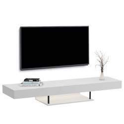 ΕΠΙΠΛΟ ΤΗΛΕΟΡΑΣΗΣ ΤΟΙΧΟΥ ME LED SAVOR HM18381.05 ΜΕΛΑΜΙΝΗ ΣΕ ΓΚΡΙ 150x29,5x22Υεκ