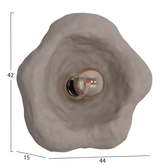 ΕΠΙΤΟΙΧΙΟ ΦΩΤΙΣΤΙΚΟ LUXON HM4701.03L FIBER CEMENT ΣΕ ΓΚΡΙ 44x15x42Υεκ.