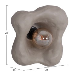 ΕΠΙΤΟΙΧΙΟ ΦΩΤΙΣΤΙΚΟ LUXON HM4701.03M FIBER CEMENT ΣΕ ΓΚΡΙ 28x15x28Υεκ.