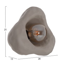 ΕΠΙΤΟΙΧΙΟ ΦΩΤΙΣΤΙΚΟ LUXON HM4701.03S FIBER CEMENT ΣΕ ΓΚΡΙ 28x15x25Υεκ.