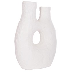 ΕΠΙΤΡΑΠΕΖΙΟ ΔΙΑΚΟΣΜΗΤΙΚΟ ΒΑΖΟ NAMENTIS HM4665.02L ΛΕΥΚΗ ΤΕΡΑΚΟΤΑ--27x13.5x37Υεκ