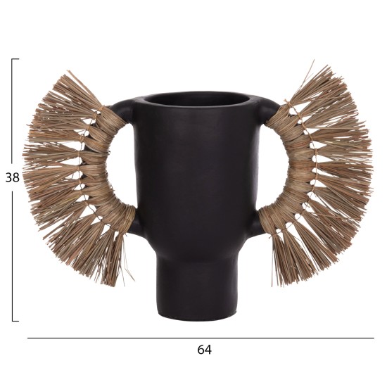 ΕΠΙΤΡΑΠΕΖΙΟ ΔΙΑΚΟΣΜΗΤΙΚΟ ΒΑΖΟ ALICA HM4668.01L ΜΑΥΡΗ ΤΕΡΑΚΟΤΑ & GRASS--64x22x38Υεκ ΕΠΙΤΡΑΠΕΖΙΟ ΔΙΑΚΟΣΜΗΤΙΚΟ ΒΑΖΟ ALICA HM4668.01L ΜΑΥΡΗ ΤΕΡΑΚΟΤΑ & GRASS--64x22x38Υεκ