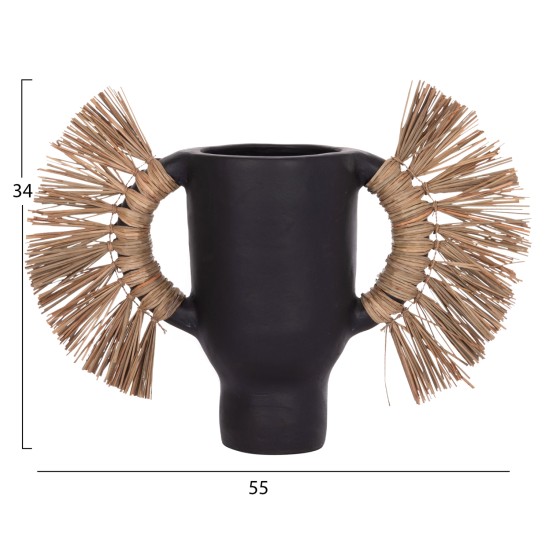 ΕΠΙΤΡΑΠΕΖΙΟ ΔΙΑΚΟΣΜΗΤΙΚΟ ΒΑΖΟ ALICA HM4668.01S ΜΑΥΡΗ ΤΕΡΑΚΟΤΑ & GRASS--55x19x34Υεκ ΕΠΙΤΡΑΠΕΖΙΟ ΔΙΑΚΟΣΜΗΤΙΚΟ ΒΑΖΟ ALICA HM4668.01S ΜΑΥΡΗ ΤΕΡΑΚΟΤΑ & GRASS--55x19x34Υεκ