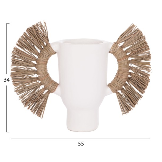 ΕΠΙΤΡΑΠΕΖΙΟ ΔΙΑΚΟΣΜΗΤΙΚΟ ΒΑΖΟ ALICA HM4668.02S ΛΕΥΚΗ ΤΕΡΑΚΟΤΑ & GRASS--55x19x34Υεκ ΕΠΙΤΡΑΠΕΖΙΟ ΔΙΑΚΟΣΜΗΤΙΚΟ ΒΑΖΟ ALICA HM4668.02S ΛΕΥΚΗ ΤΕΡΑΚΟΤΑ & GRASS--55x19x34Υεκ