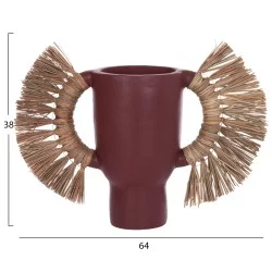 ΕΠΙΤΡΑΠΕΖΙΟ ΔΙΑΚΟΣΜΗΤΙΚΟ ΒΑΖΟ ALICA HM4668.06L ΒΥΣΣΙΝΙ ΤΕΡΑΚΟΤΑ & GRASS--64x22x38Υεκ