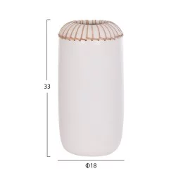 ΕΠΙΤΡΑΠΕΖΙΟ ΔΙΑΚΟΣΜΗΤΙΚΟ ΒΑΖΟ LENNOX HM4675.02S TΕΡΑΚΟΤΑ ΣΕ ΛΕΥΚΟ--Φ18x33Υεκ.