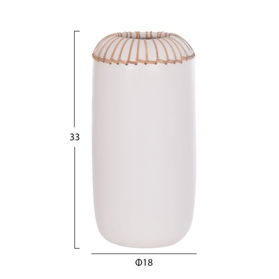 ΕΠΙΤΡΑΠΕΖΙΟ ΔΙΑΚΟΣΜΗΤΙΚΟ ΒΑΖΟ LENNOX HM4675.02S TΕΡΑΚΟΤΑ ΣΕ ΛΕΥΚΟ--Φ18x33Υεκ. ΕΠΙΤΡΑΠΕΖΙΟ ΔΙΑΚΟΣΜΗΤΙΚΟ ΒΑΖΟ LENNOX HM4675.02S TΕΡΑΚΟΤΑ ΣΕ ΛΕΥΚΟ--Φ18x33Υεκ.