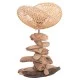 ΕΠΙΤΡΑΠΕΖΙΟ ΔΙΑΚΟΣΜΗΤΙΚΟ ΦΩΤΙΣΤΙΚΟ ASHIN HM4438 DRIFTWOOD--RATTAN 30x30x49Υεκ.