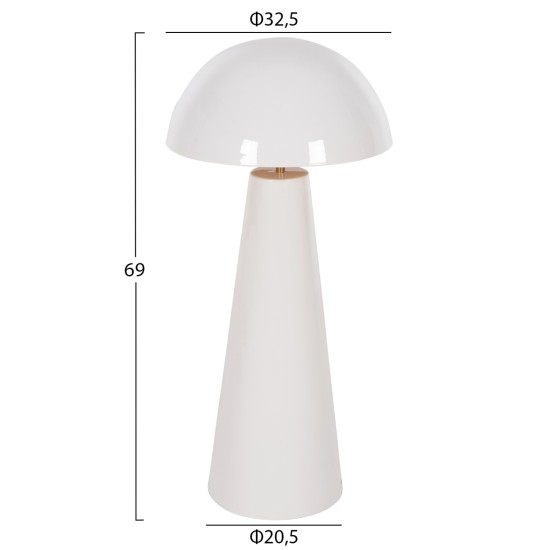 ΕΠΙΤΡΑΠΕΖΙΟ ΦΩΤΙΣΤΙΚΟ SMUSH HM4258.03 ΜΕΤΑΛΛΟ ΣΕ ΛΕΥΚΟ-ΡΥΘΜΙΖΟΜΕΝΟ ΚΑΠΕΛΟ Φ32,5x69Υεκ.