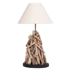 ΕΠΙΤΡΑΠΕΖΙΟ ΦΩΤΙΣΤΙΚΟ TWIGGY HM4423 DRIFTWOOD & ΛΕΥΚΟ ΚΑΠΕΛΟ Φ35x61Υεκ.