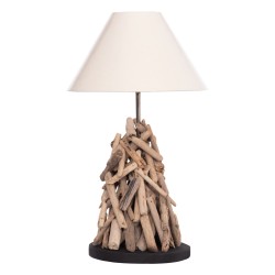 ΕΠΙΤΡΑΠΕΖΙΟ ΦΩΤΙΣΤΙΚΟ TWIGGY HM4423 DRIFTWOOD & ΛΕΥΚΟ ΚΑΠΕΛΟ Φ35x61Υεκ.