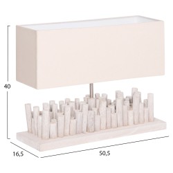 ΕΠΙΤΡΑΠΕΖΙΟ ΦΩΤΙΣΤΙΚΟ TWIGGY HM4426 DRIFTWOOD & ΚΑΠΕΛΟ ΣΕ ΛΕΥΚΟ 50,5x16,5x40Υεκ.