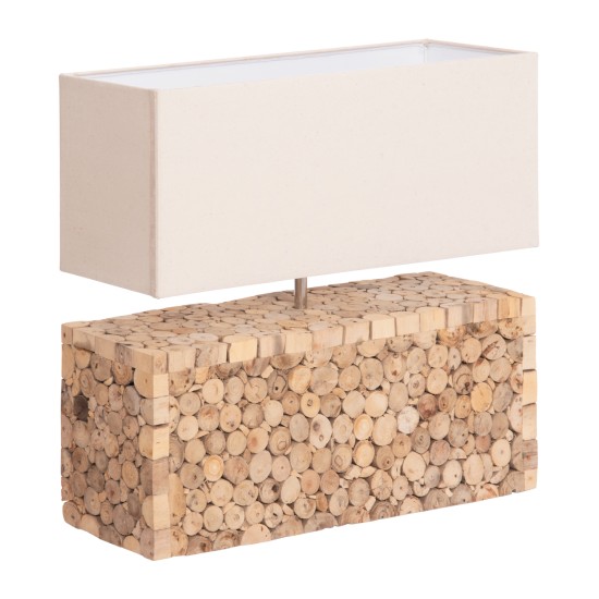 ΕΠΙΤΡΑΠΕΖΙΟ ΦΩΤΙΣΤΙΚΟ TWIGGY HM4437 DRIFTWOOD & ΛΕΥΚΟ ΚΑΠΕΛΟ 50.5x16x45.5Υεκ.