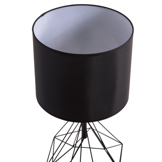 ΕΠΙΤΡΑΠΕΖΙΟ ΦΩΤΙΣΤΙΚΟ GEILO HM7416.11 ΜΑΥΡΟ ΜΕΤΑΛΛΙΚΟ--ΜΑΥΡΟ PVC ΚΑΠΕΛΟ Φ25x48,5Υεκ.